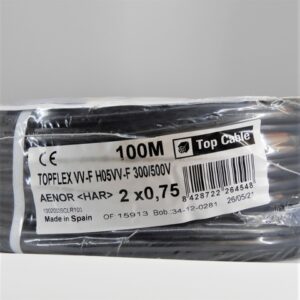 Cable Multiconductor H05VVF 2X0,75 - 100 mts.